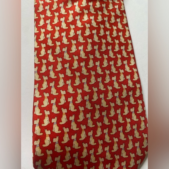Louis Dell’Olio Red Dog Silk Tie - Picture 2 of 3